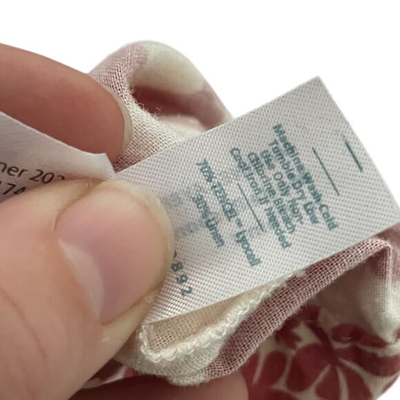 Marine Layer Selene Tiered Maxi Sun Dress L Red Cream Floral Square Neck Smocked - Picture 7 of 8